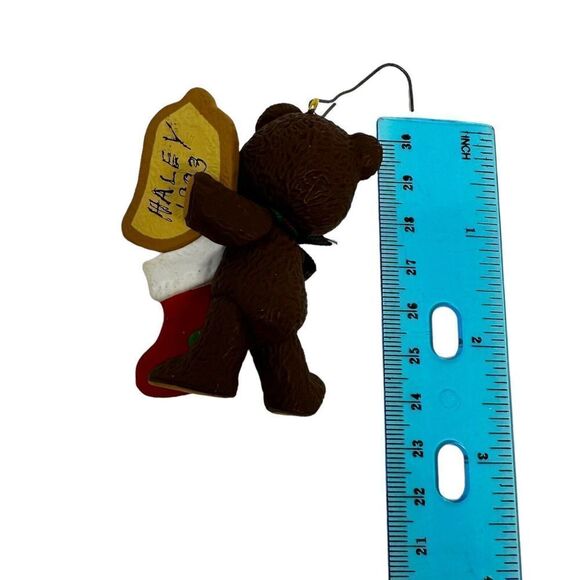 VTG 1997 HALLMARK CHRISTMAS ORNAMENT CHILDS 3RD CHRISTMAS  BEAR&STOCKING COOKIE - Picture 3 of 3